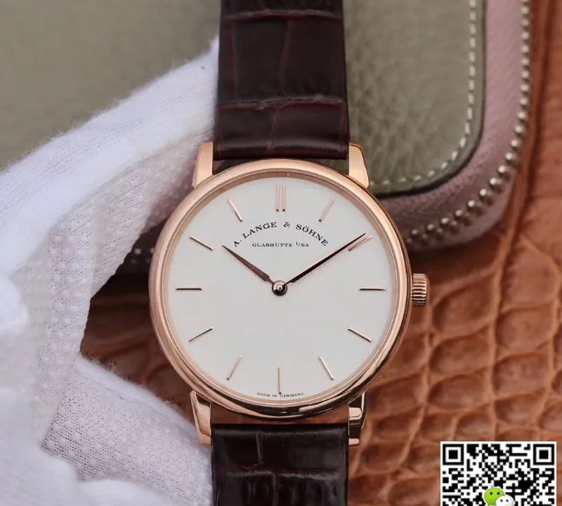 A. Lange & Sohne Saxonia Thin 201.033 SV Factory 1:1 Best Edition Replica Watch white dial Swiss ETA2892